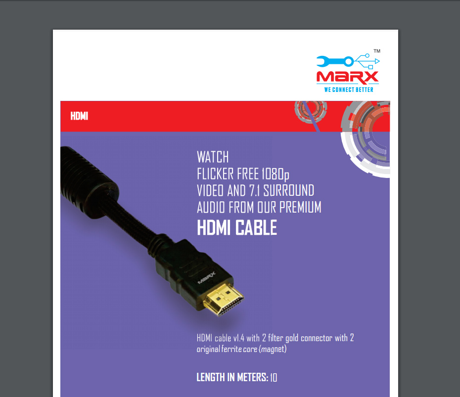Marx HDMI Cable 10 Meter
