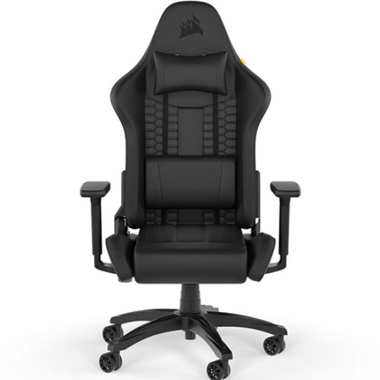 Corsair TC100 RELAXED Gaming Chair - Leatherette Black-Black (CF-9010050-WW)