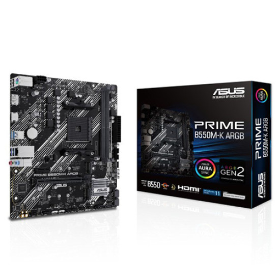 Asus PRIME B550M-K ARGB DDR4 AMD Motherboard