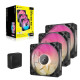 Corsair iCUE LINK RX120 MAX RGB 120mm PWM Thick Fans Starter Kit Black (CO-9051034-WW)