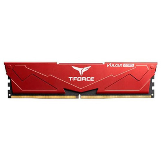 TeamGroup T-Force Vulcan 16GB (16GBx1) DDR5 6000MHz Desktop Ram Red (FLRD516G6000HC38A01)