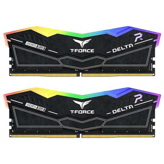 Teamgroup T-Force Delta RGB 32GB (16GBx2) DDR5 6400MHz CL40 Desktop RAM Black (FF3D532G6400HC40BDC01) 