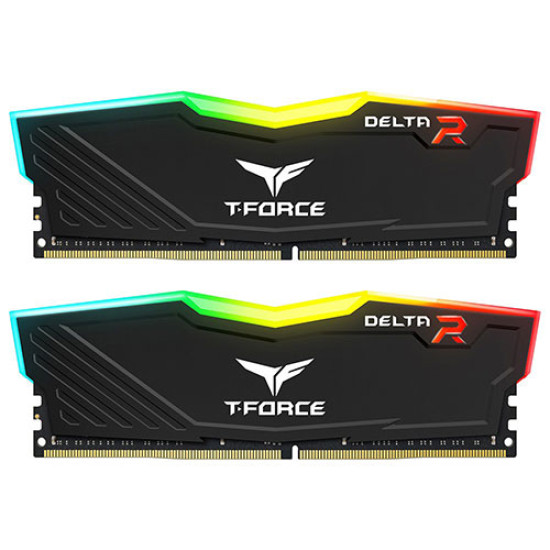 Teamgroup T-Force Delta RGB 32GB (16GBx2) DDR4 3600MHz Ram-Black (TF3D432G3600HC18JDC01)