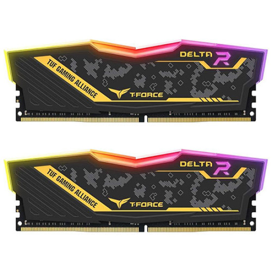 TeamGroup T-Force Delta RGB TUF 32GB 3200 MHz CL16 (16GB X 2) DDR4 Desktop RAM Black (TF9D432G3200HC16FDC01)