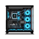 Ant Esports Crystal Wood ATX Computer Case Black