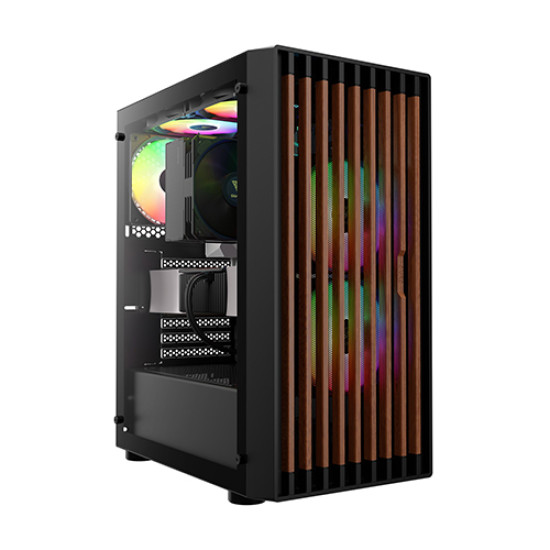 Gamdias AURA GC4 REAL WALNUT MESH ARGB Mid Tower Case