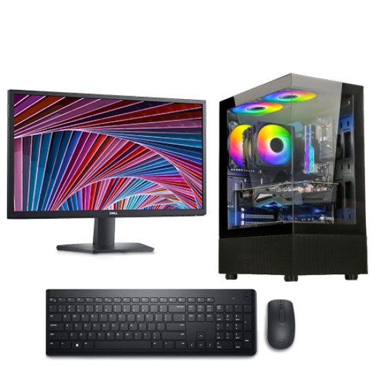 YUMA 12th Gen i5 Gaming PC (i5 12400, H610M, 16GB DDR5, 1TB, 24 inch Full HD Monitor, KB)