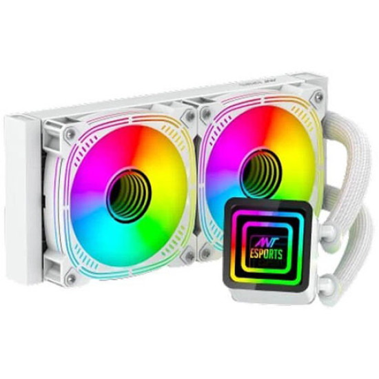 Ant Esports ICE-Infinite 240 ARGB CPU Liquid Cooler – White