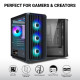 Ant Esports 205 Mini 6F Mid-Tower Computer Case Black