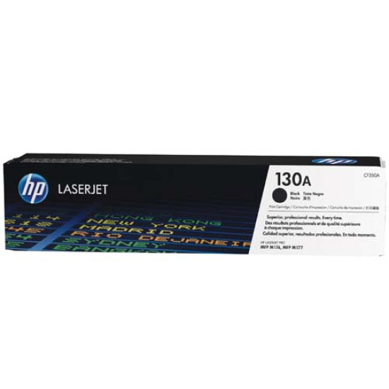 HP 130A Black Original LaserJet Toner Cartridge (CF350A)