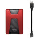 Adata DashDrive Durable HD650 2TB USB3.0 External Hard Drive - Red (AHD650-2TU31-CRD)