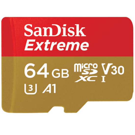 SanDisk Extreme microSDXC UHS-I Card (SDSQXA2-064G-GN6MA)