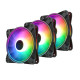 Deepcool CF120 PLUS 120MM Addressable RGB LED Fan - 3 IN 1 Pack (DP-F12-AR-CF120P-3P)