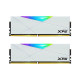 Adata XPG Spectrix D50 16GB (8GBx2) 3200MHZ White DDR4 RGB Ram (AX4U32008G16A-DW50)