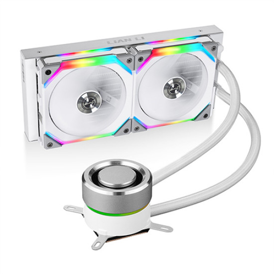 Lian Li Galahad 240 White SL Fan ARGB CPU Liquid Cooler (G89.GA240SLA.IN)