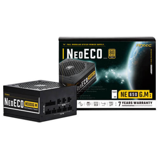 Antec NeoECO Gold 650W Modular Power Supply (NE650G-M-GB)