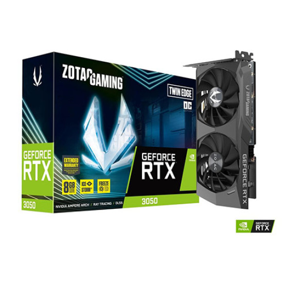 Zotac GAMING GeForce RTX 3050 Twin Edge OC 8GB DDR6 (ZT-A30500H-10M)