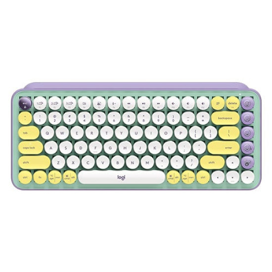 Logitech POP Keys Wireless Mechanical Keyboard with Customizable Emoji Keys - Daydream (920-010578)