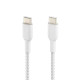 Belkin BOOST CHARGE 1m Braided USB-C to USB-C Cable - White (CAB004bt1MWH)