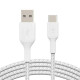 Belkin BOOST CHARGE Braided USB-C to USB-A Cable - 1m - White (CAB002BT2MWH)