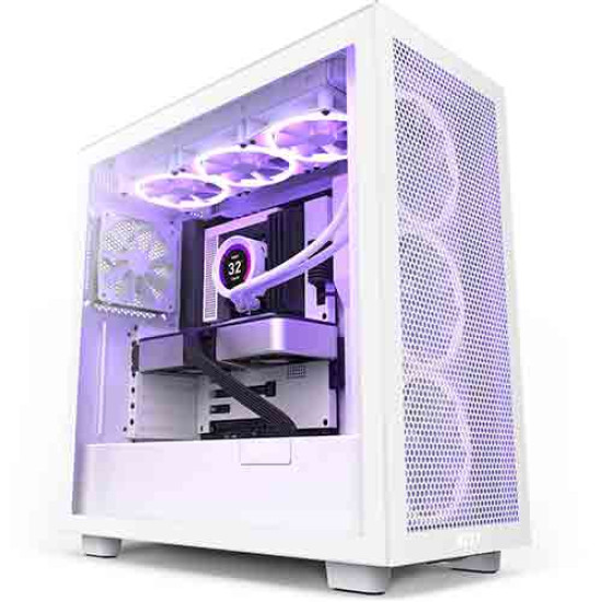 NZXT H7 Flow Mid-Tower Airflow Case - White (CM-H71FW-01)