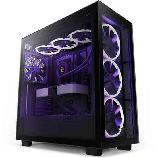 NZXT H7 Elite Premium Mid-Tower Airflow Case - Black (CM-H71EB-01)