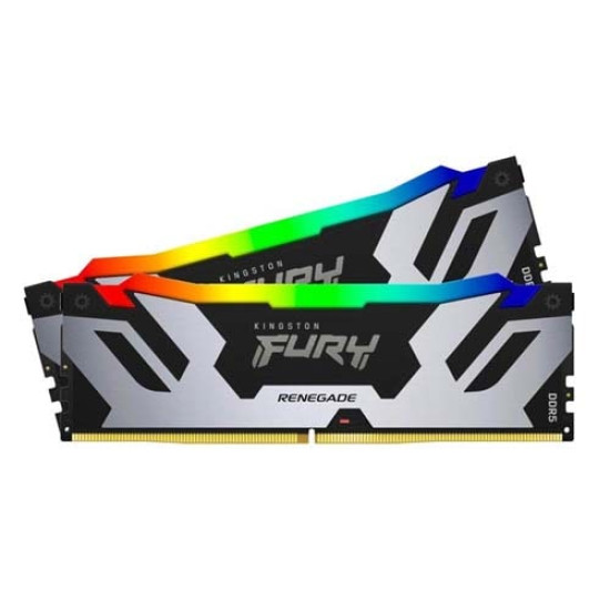 Kingston Fury Renegade Silver RGB 32GB (16GB x2) DDR5 Memory (KF560C32RSAK2-32)