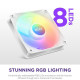 NZXT F120RGB Core 120mm RGB Fans Triple Pack White (RF-C12TF-W1)