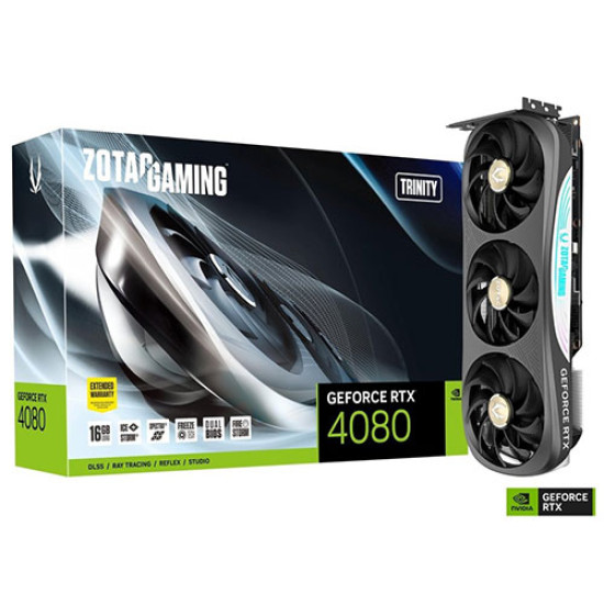 ZOTAC GAMING GeForce RTX 4080 16GB Trinity OC Graphic Card (ZT-D40810J-10P)