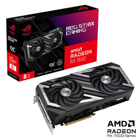 Asus ROG Strix Radeon RX 7600 OC Edition 8GB GDDR6 (STRIX-RX7600-O8G)