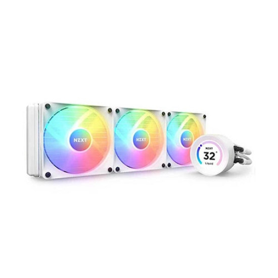 NZXT Kraken Elite 360 RGB 360mm LCD AIO Liquid Cooler White (RL-KR36E-W1)