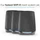 Netgear Orbi  6GBPS Triband 3PC WIFI6 Mesh System (RBK863SB)