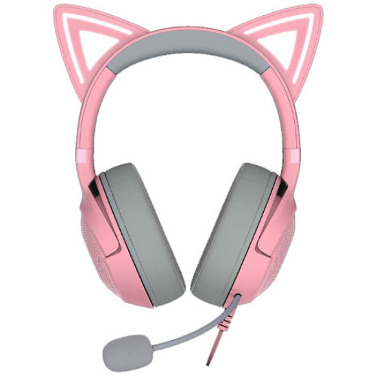 Razer Kraken Kitty V2 USB Headset with RGB Kitty Ears Quartz Edition (RZ04-04730200-R3M1)