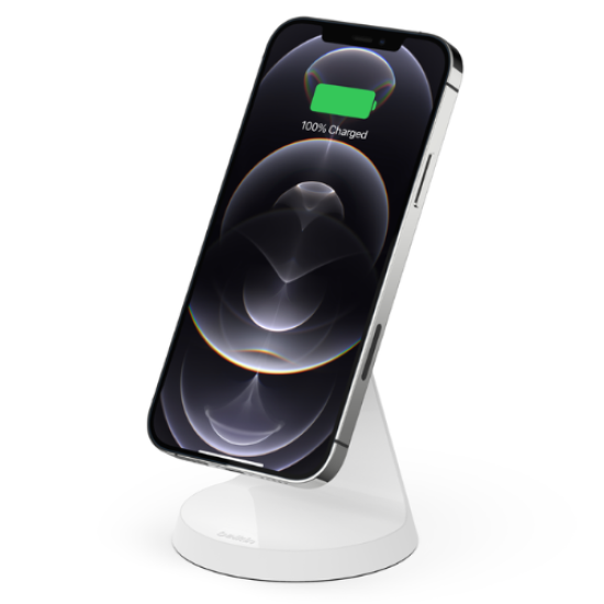 Belkin Magnetic 7.5W Wireless Charger Stand - White (WIB003BTWH)