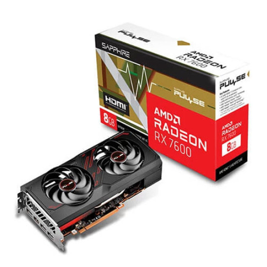 Sapphire PULSE AMD Radeon RX 7600 8GB GDDR6 Gaming OC (11324-01-20G)