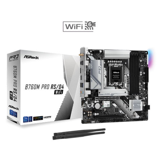 Asrock B760M Pro RS D4 WiFi DDR4 Intel Motherboard