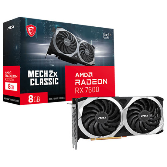 MSI Radeon RX 7600 MECH 2X Classic 8G OC 8GB GDDR6