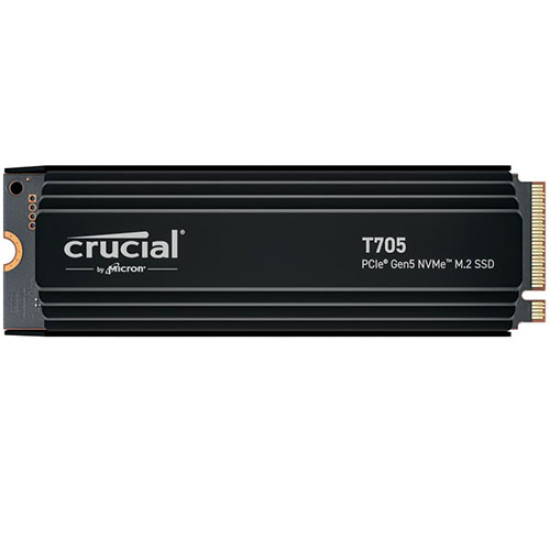 Crucial T705 2TB PCIe Gen5 NVMe M.2 SSD with heatsink (CT2000T705SSD5)