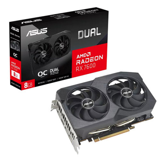 Asus Dual Radeon RX 7600 V2 OC Edition 8GB GDDR6 (DUAL-RX7600-O8G-V2)