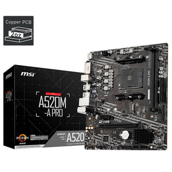 MSI A520M-A PRO DDR4 AMD Motherboard