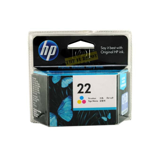 HP 22 Tri-Colour Inkjet Print Cartridge (C9352A)