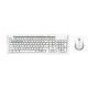 Rapoo 8200M Multi-mode Silent Wireless Keyboard Mouse (White)