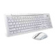 Rapoo 8200M Multi-mode Silent Wireless Keyboard Mouse (White)