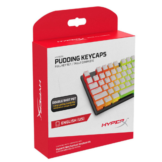 HyperX Pudding Keycaps PBT Upgrade Kit - White